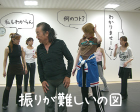 振りが難しいの図